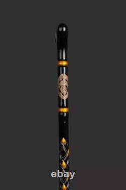 Hand Carved Walking Cane, Stylish Personalized Handmade Wooden Walking Stick
