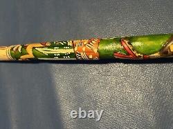 Hand Carved Walking Stick Cane Dragon