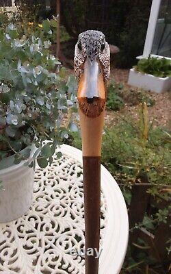 Hand Carved Walking Stick / Shooting Stick Female Mallard