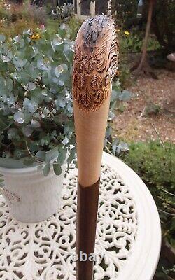 Hand Carved Walking Stick / Shooting Stick Female Mallard