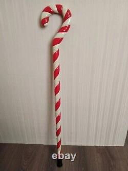 Hand Carved Walking Stick Wooden Unique Walking Cane Christmas Gift Candy Cane