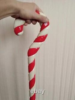 Hand Carved Walking Stick Wooden Unique Walking Cane Christmas Gift Candy Cane