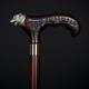 Hand Carved Wolf Handle Walking Stick Walking Cane Handmade Wooden For Mens