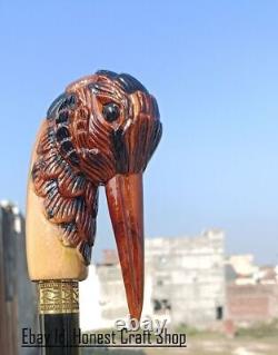 Hand Carved Woodcock Handle Wooden Walking Cane Handmade Walking Stick Best Gift