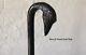 Hand Carved Wooden Black Raven Handle Walking Stick Walking Cane For Men Women A