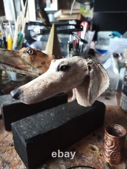 Hand Carved Wooden Handled'Saluki' Deco Styled Walking Stick Hand Carved Wooden Handled'Saluki' Deco Styled Walking Stick