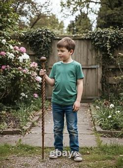 Hand Carved Wooden Knobkerrie Snake Walking Stick