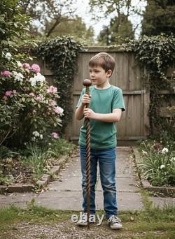 Hand Carved Wooden Knobkerrie Snake Walking Stick