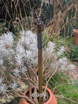 Hand Carved Wooden Rams Head Topped Walking/Hiking Stick /47inch Hazel