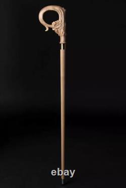 Hand Carved Wooden Walking Stick Design Handle Walking Cane For Women Best Gift