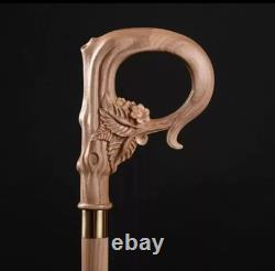 Hand Carved Wooden Walking Stick Design Handle Walking Cane For Women Best Gift