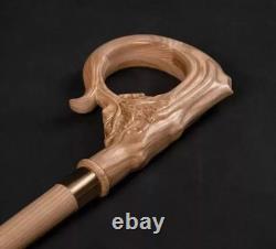Hand Carved Wooden Walking Stick Design Handle Walking Cane For Women Best Gift