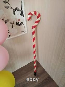 Hand Carved Wooden Walking Stick Unique Walking Cane valentine's Gift Candy Cane