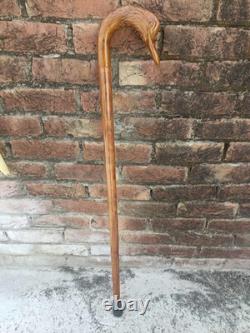 Hand Carved Wooden bird Walking Stick Unisex Cane