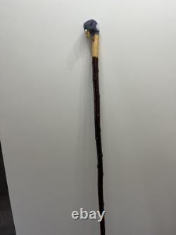 Hand Carved walking stick wood Pigeon Head
