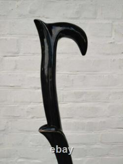 Hand Carved working Stick Cane Hiking Black Wooden Walking Stick Design handmade