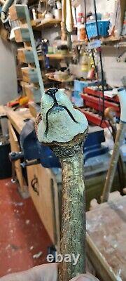 Hand carved Fox walking stick