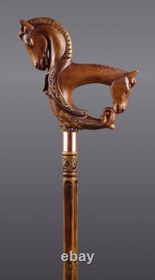 Hand-carved Horse Forever Walking Stick/Cane Inspired By Vintage Art-40 Tall