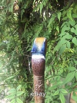 Hand carved, Pheasant Walking Stick