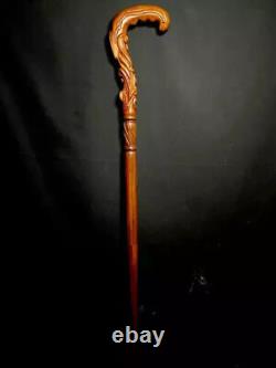 Hand carved Unique Walking Stick Wooden Cross Cane Beautiful Christmas gifts