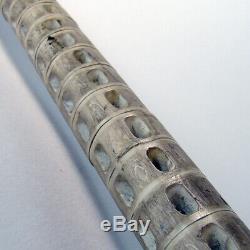 Hand-carved Walking Stick with Sterling Silver Top 1890's