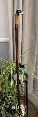 Hand carved hand painted, Hunting Hiking stick