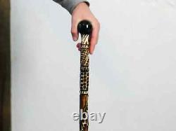 Hand carved walking stick 36 inch, Wizard walking stick, Magic walking sticks
