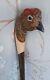 Hand carved walking stick /shooting stick / dress stick red grouse