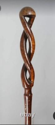 Hand carved wooden walking stick for men women luxury walking cane handmade gift