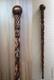 Hand carved wooden walking stick for men women walking cane handmade