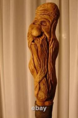 Hand carved wooden walking stick for men women walking cane handmade best cane