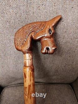 Hand carved wooden walking sticks