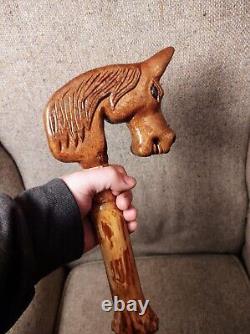 Hand carved wooden walking sticks