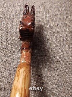 Hand carved wooden walking sticks