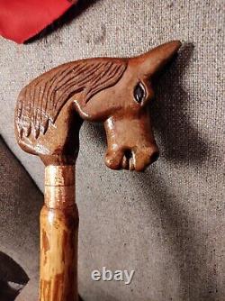 Hand carved wooden walking sticks