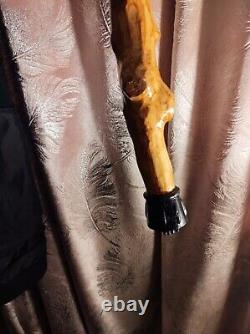 Hand carved wooden walking sticks