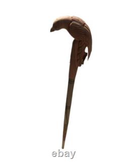 Handmade Hand-Carved Crow Head Wooden Walking Cane Classy, Stylish, and Unique