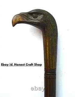 Handmade Unique Eagle Head Handle Hand Carved Walking Cane Wooden Walking Stick