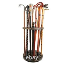 Handmade Wooden carved cane stand Holder Home Decor Walking Stick Storage Rack