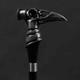 Handmade Wooden walking stick carved black-crow-skull handle for Walking cane
