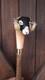 Handmade wooden walking stick hand carved Goat wooden walking animal