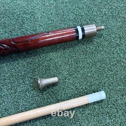 Hidden Pool Cue Hand Carved Wood Dragon Brass Walking Stick/Cane NEEDS CUE TIP