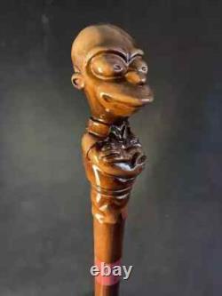 Homer Walking Stick, Walking Cane, Cane For Costume Parties, Carved Walking Cane