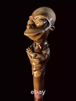 Homer Walking Stick, Walking Cane, Cane For Costume Parties, Carved Walking Cane