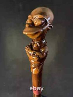 Homer Walking Stick, Walking Cane, Cane For Costume Parties, Carved Walking Cane