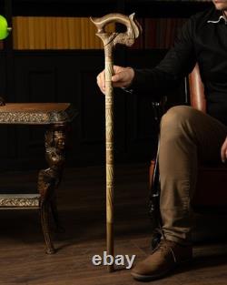 Horse Cane Walking Stick Wooden Gift Hand-Carved Carving Handmade Gift