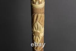 Horse Cane Walking Stick Wooden Gift Hand-Carved Carving Handmade Gift