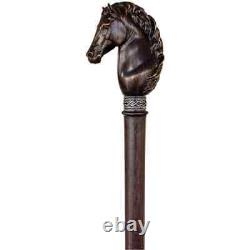 Horse Head Handle Walking Cane Stick Hand Carved Wooden Walking Stick X Mass Gif