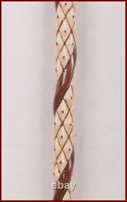 Horse-headed Brown Fancy Walking Stick, Handmade Special Wooden Carved Cane