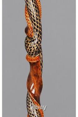 Horse-headed Custom Fancy Walking Stick, Handmade Special Wooden Carved Cane